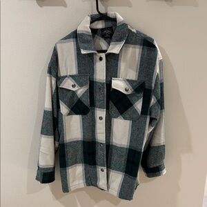 HFX Green and White Plaid Shirt/Jacket